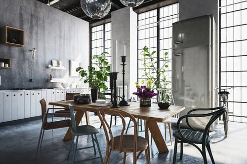 Cooles Loft InteriorDesign Hamburg StudioStern Industrial Küche Metropole StudioStern Innenarchitektur Interior Design Design Experte Hamburg